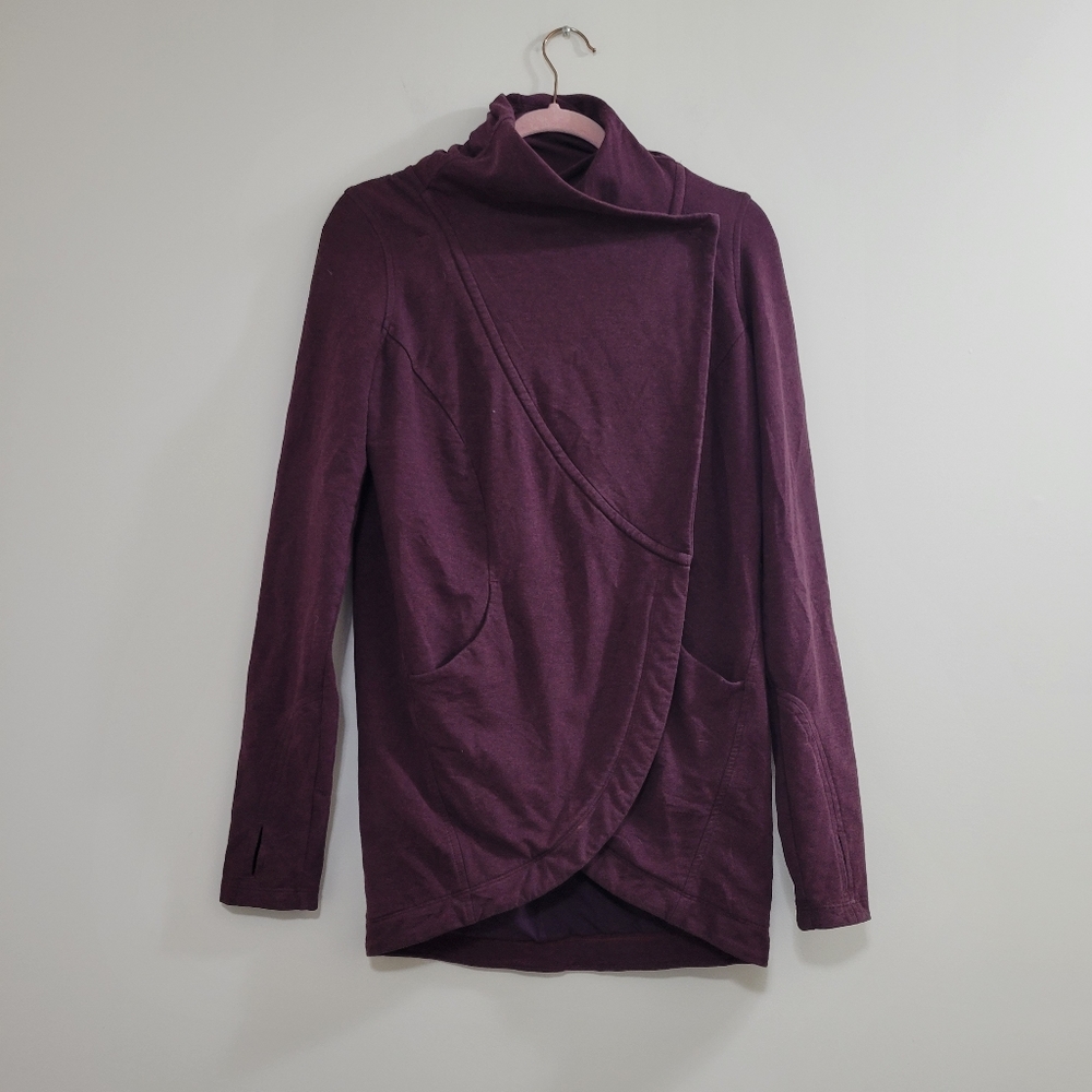 Lululemon wrap sweater burgundy 4